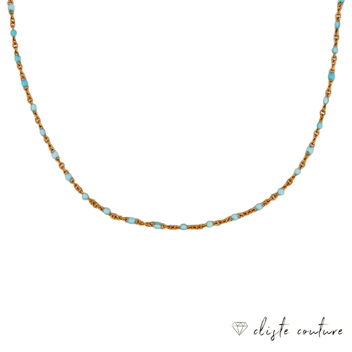BLUE SKY DOTS CHOKAR NECKLACE