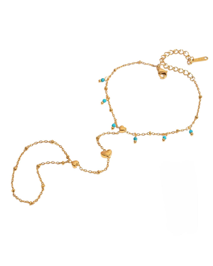 Aquamarine Hand Chain Bracelet gift 