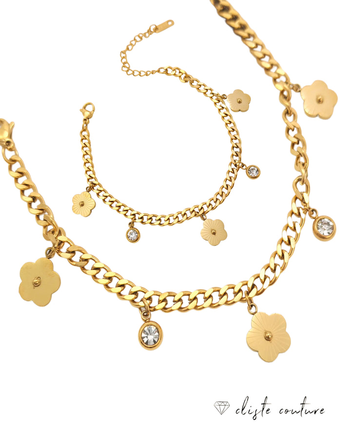 ROMA DOUBLE CHAIN CLOVER SET