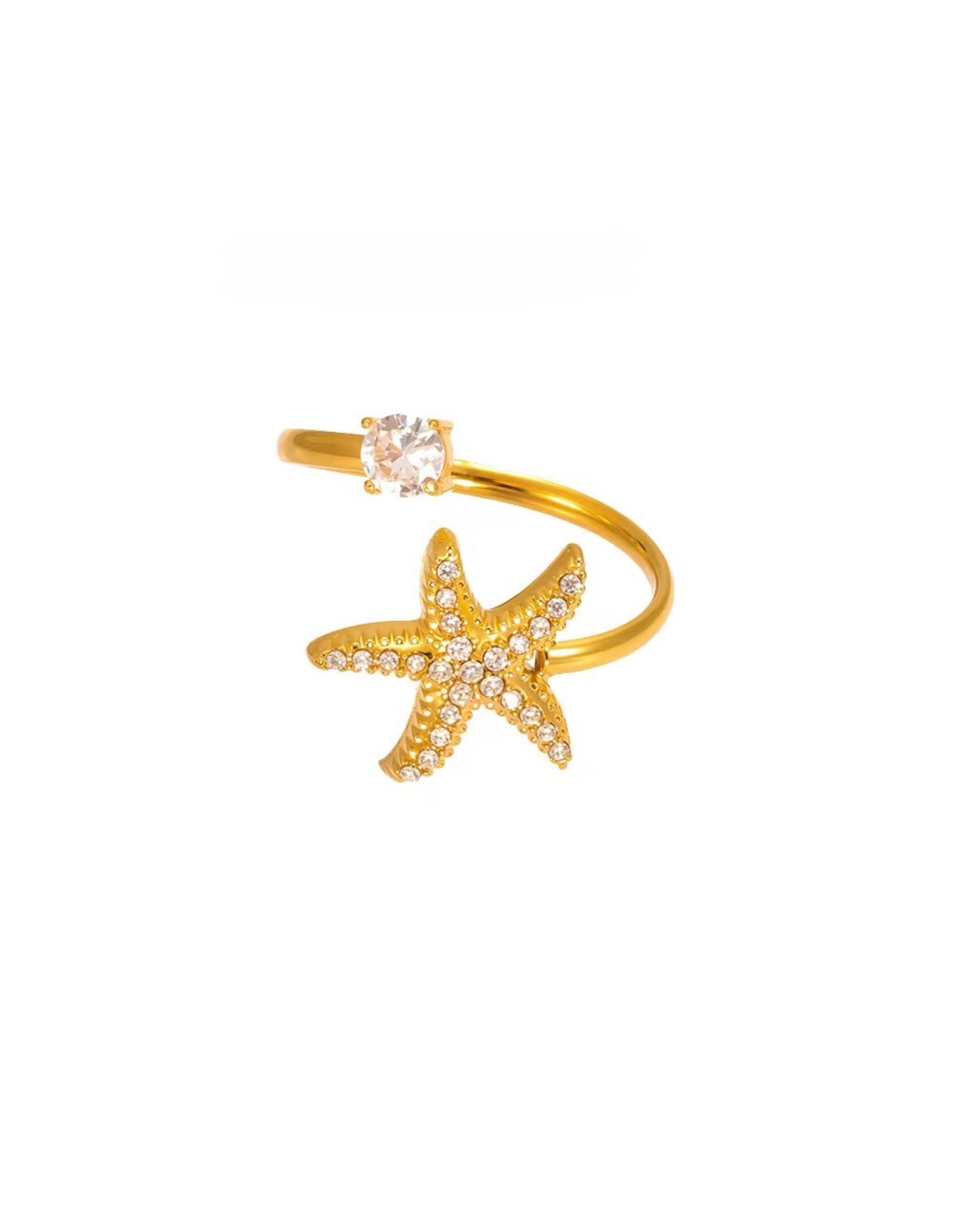 Gold ring with  gemstone 