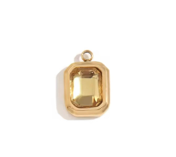 GOLD GEMSTONE CHARM