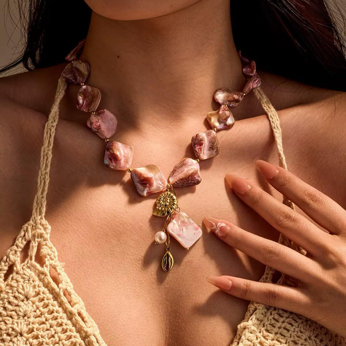 SUN KISSED NECKLACE AND BRACELET