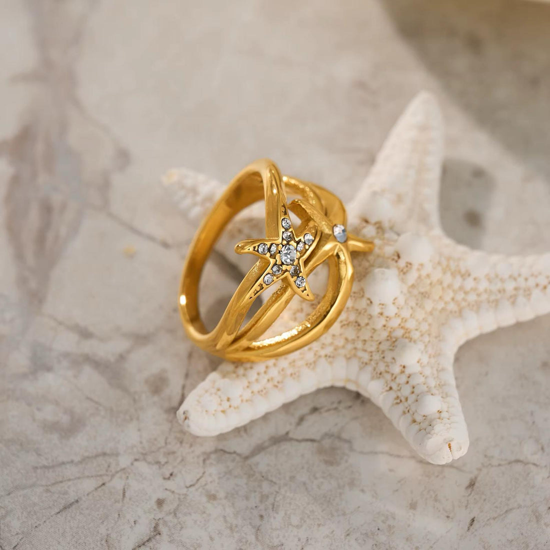 DOUBLE STAR RING