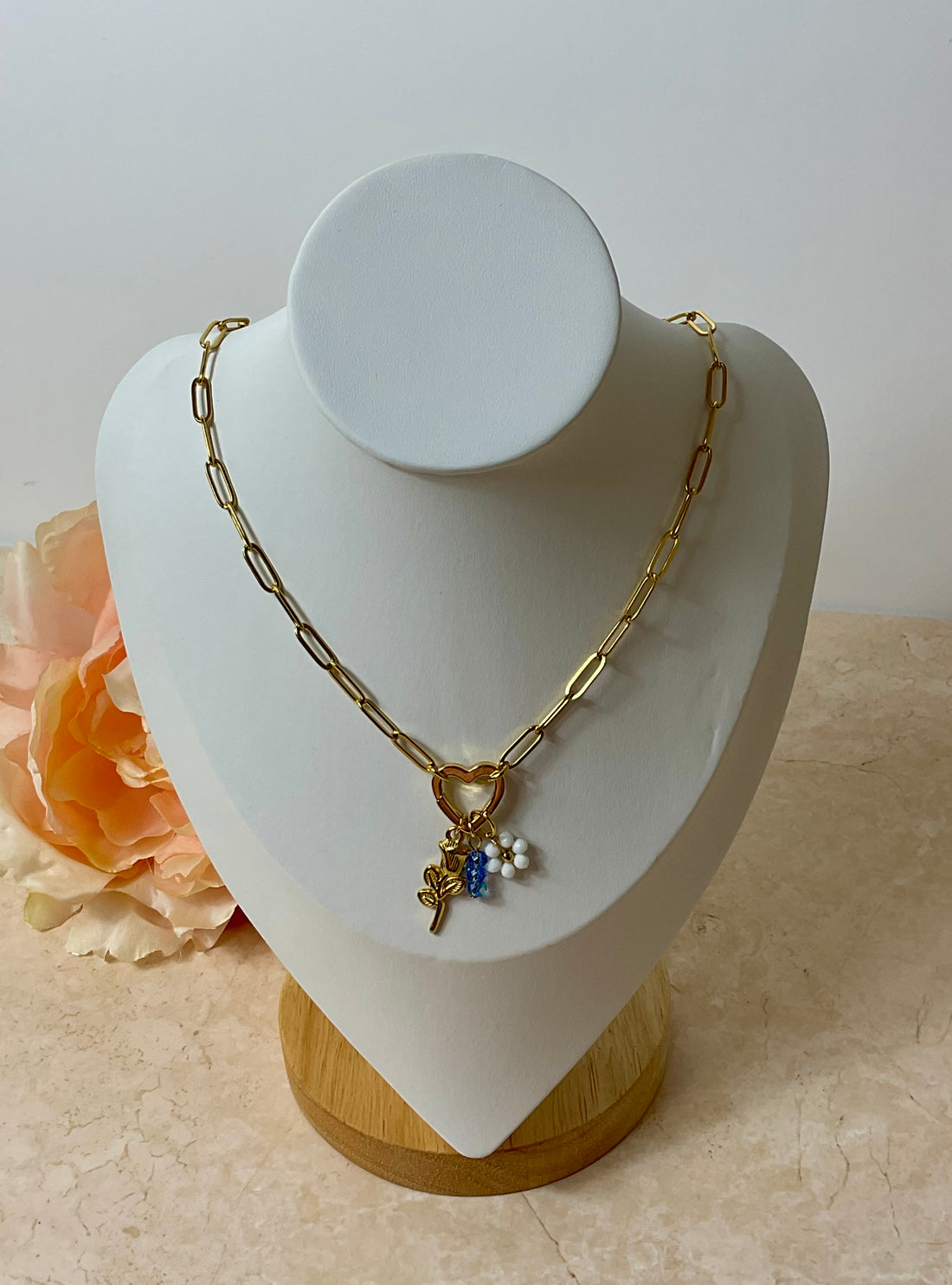 HEART CLASP OPEN CHAIN