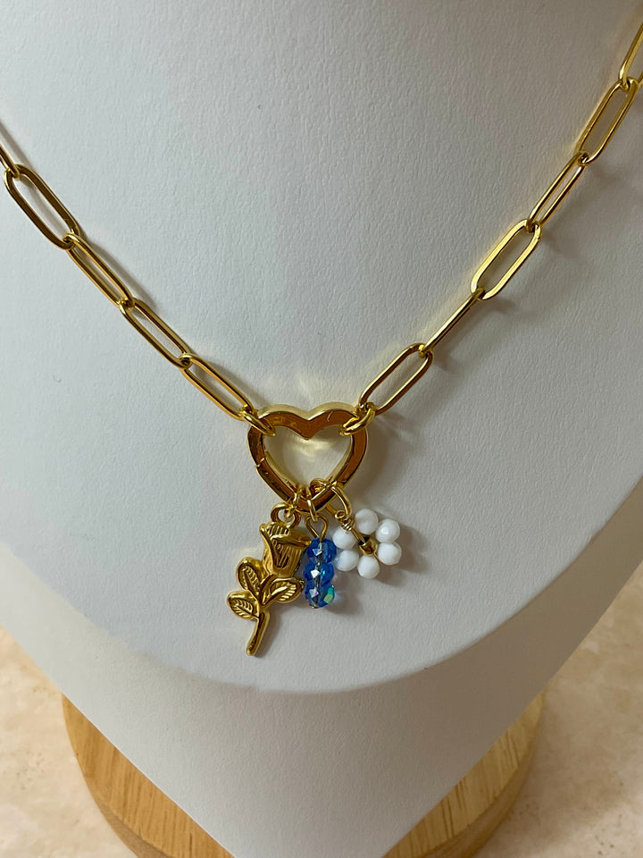 HEART CLASP OPEN CHAIN
