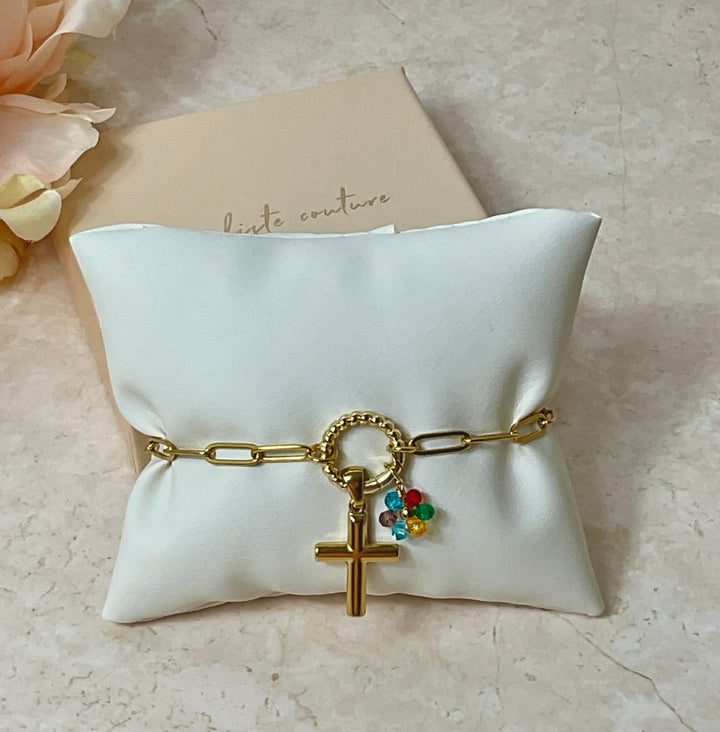 ROUND CLASP OPEN BRACELET