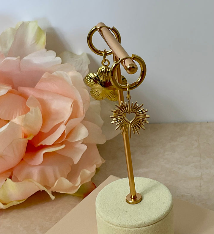 ISABELLE HOOP CHARM EARRING