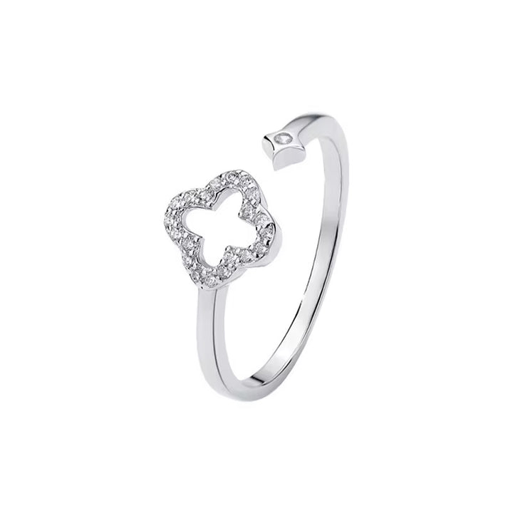 AISHA CLOVER STERLING SILVER RING