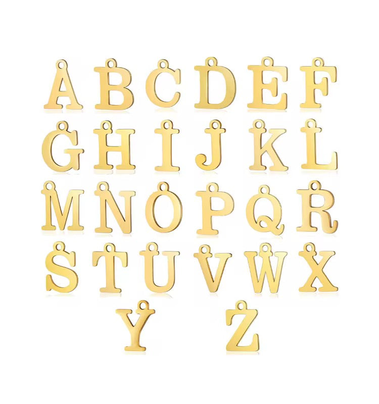GOLD LETTER CHARM