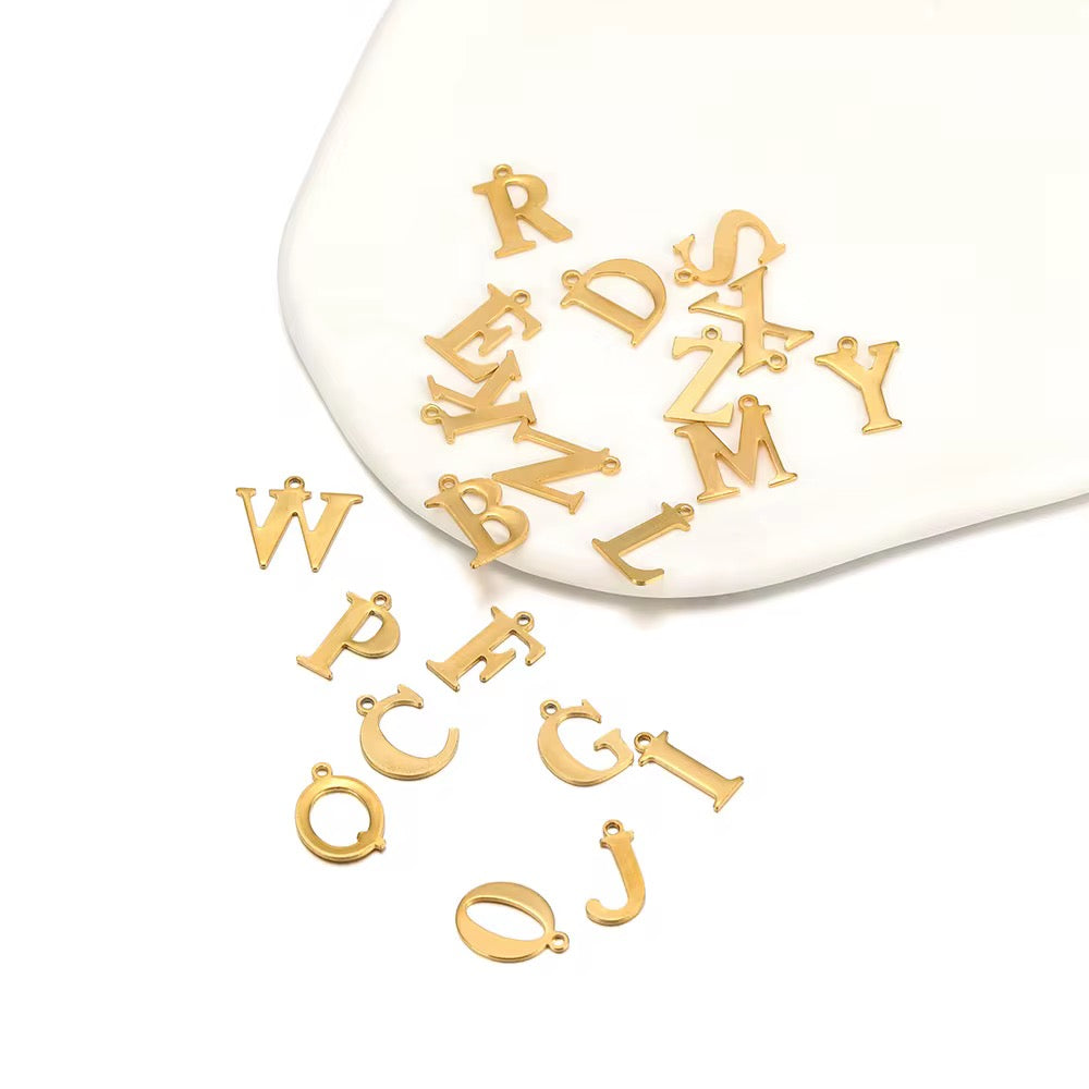 GOLD LETTER CHARM