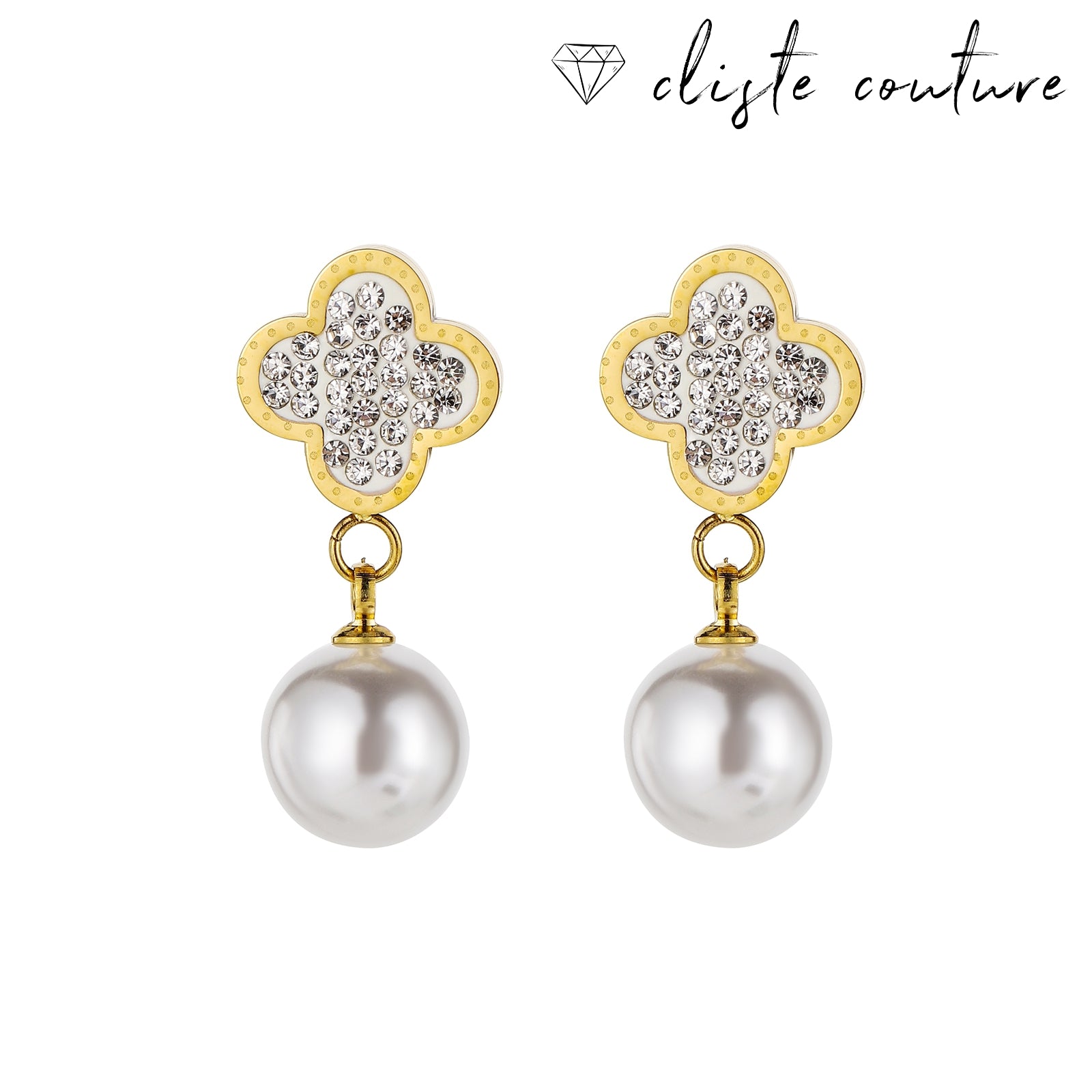 ELAN PEARL CLOVER EARRINGS