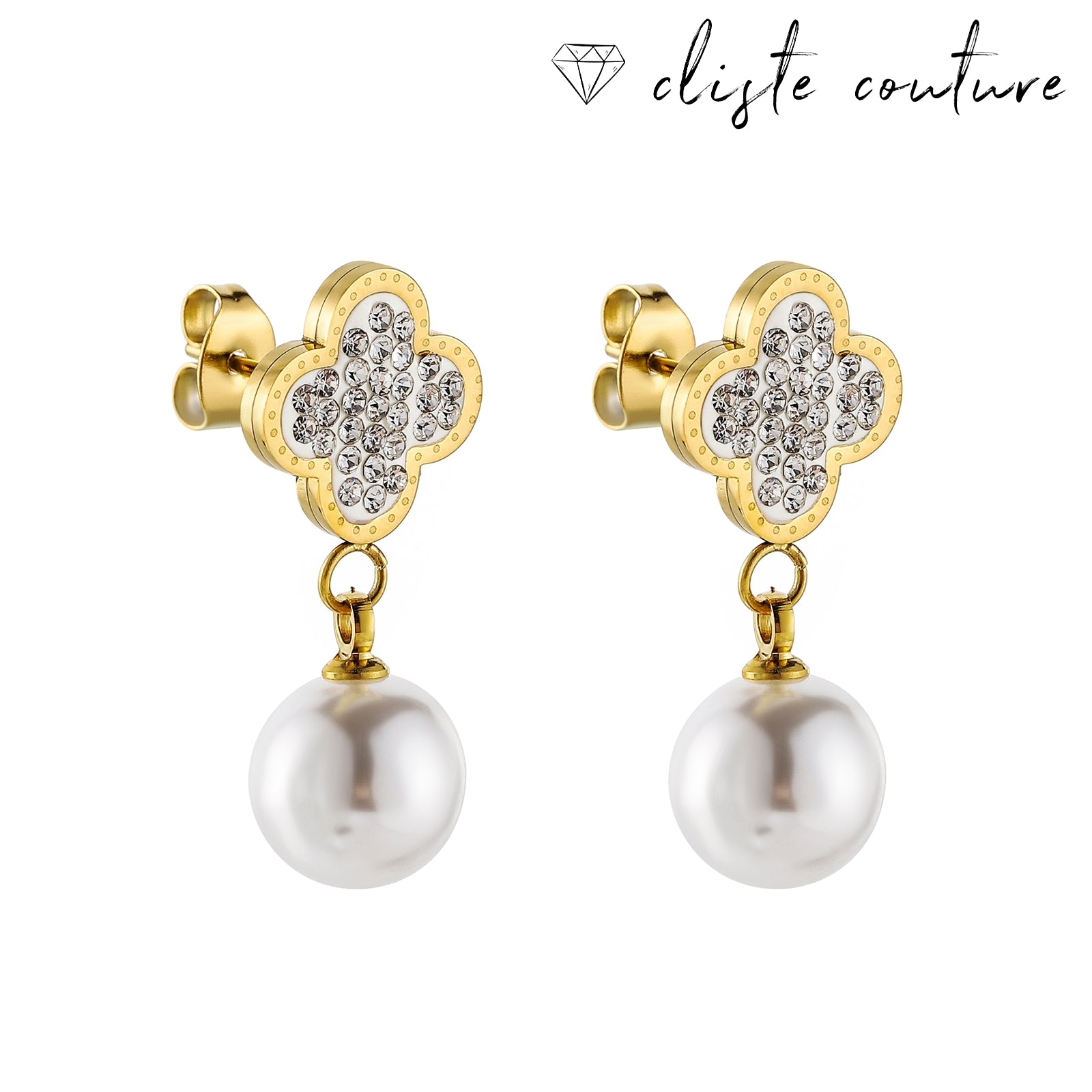 ELAN PEARL CLOVER EARRINGS