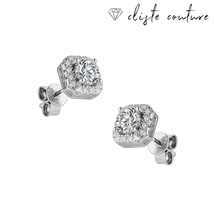 KATHERINE SQUARE CUT 0.8 karat MOISSANITE DIAMOND Earrings