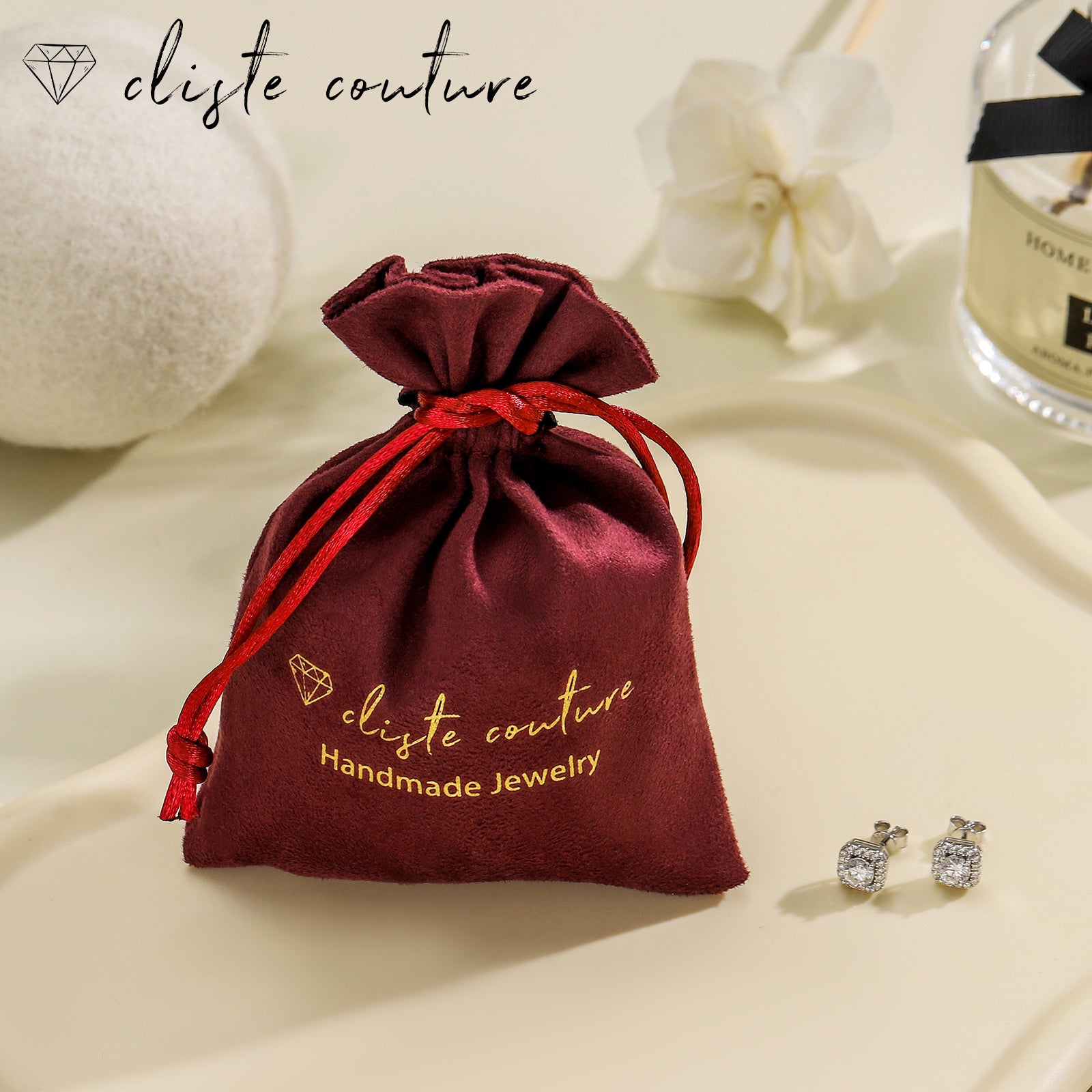 KATHERINE SQUARE CUT 0.8 karat MOISSANITE DIAMOND Earrings