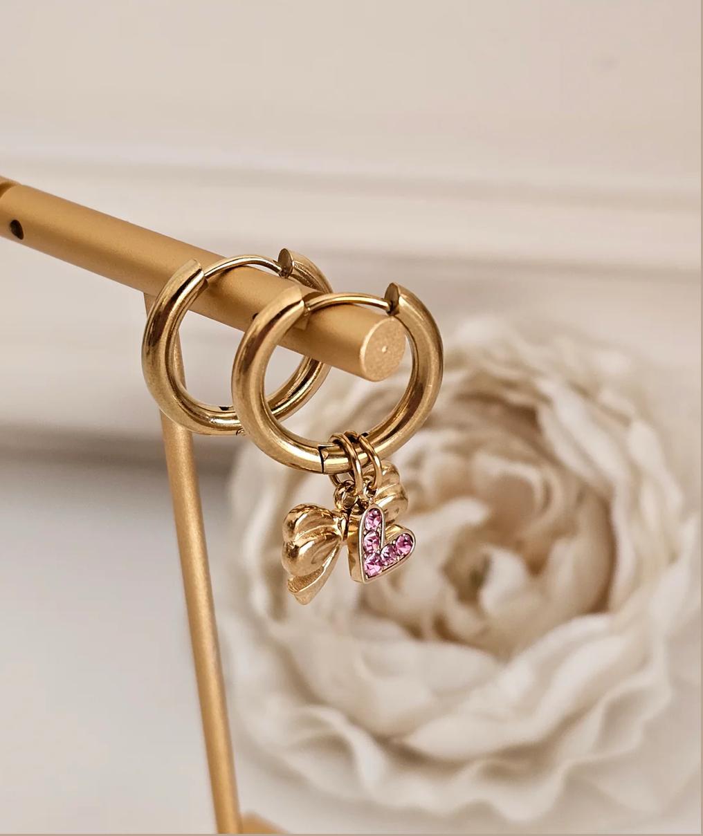 ISABELLE HOOP CHARM EARRING
