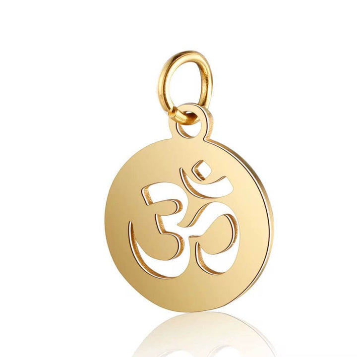 Gold Om pendant necklace for her