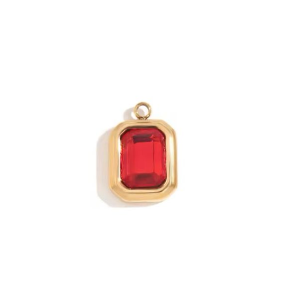 RED GEMSTONE CHARM