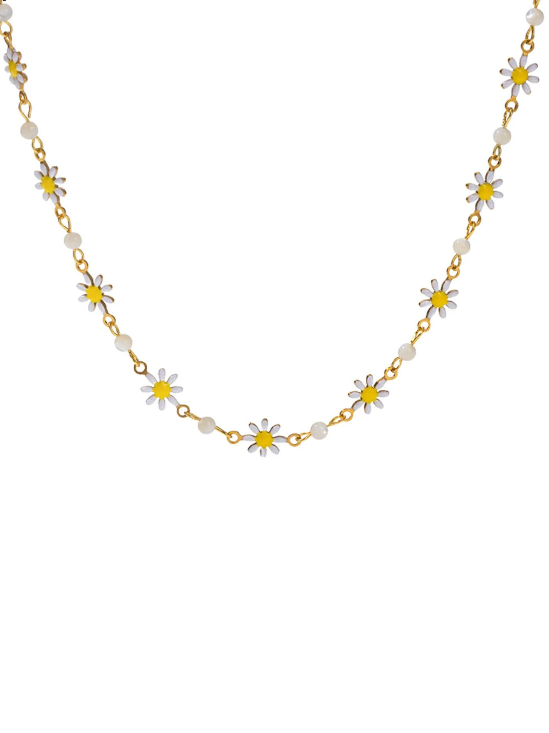 WHITE DAISY NECKLACE