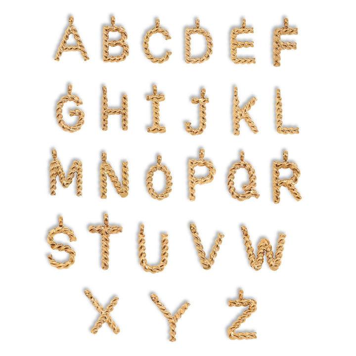 TWISTED LETTER CHARM