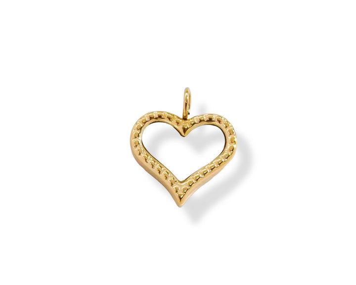 WHITE SHELL HEART CHARM