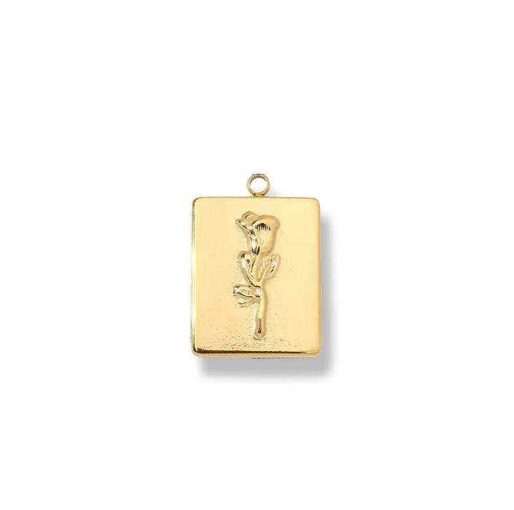 PLATE ROSE CHARM