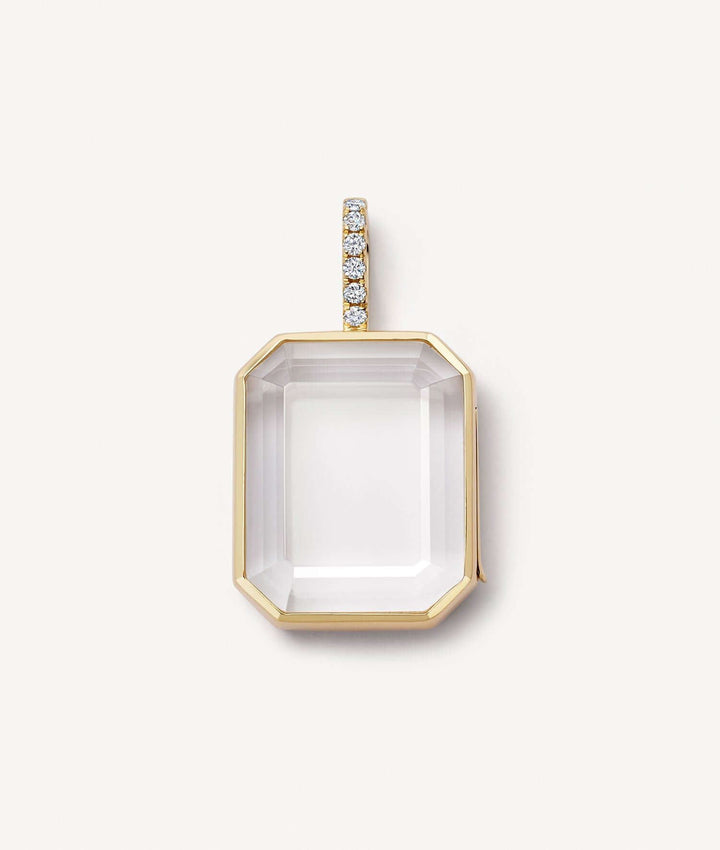 CORDELIA ZIRCON LOCKET WITH CHAIN