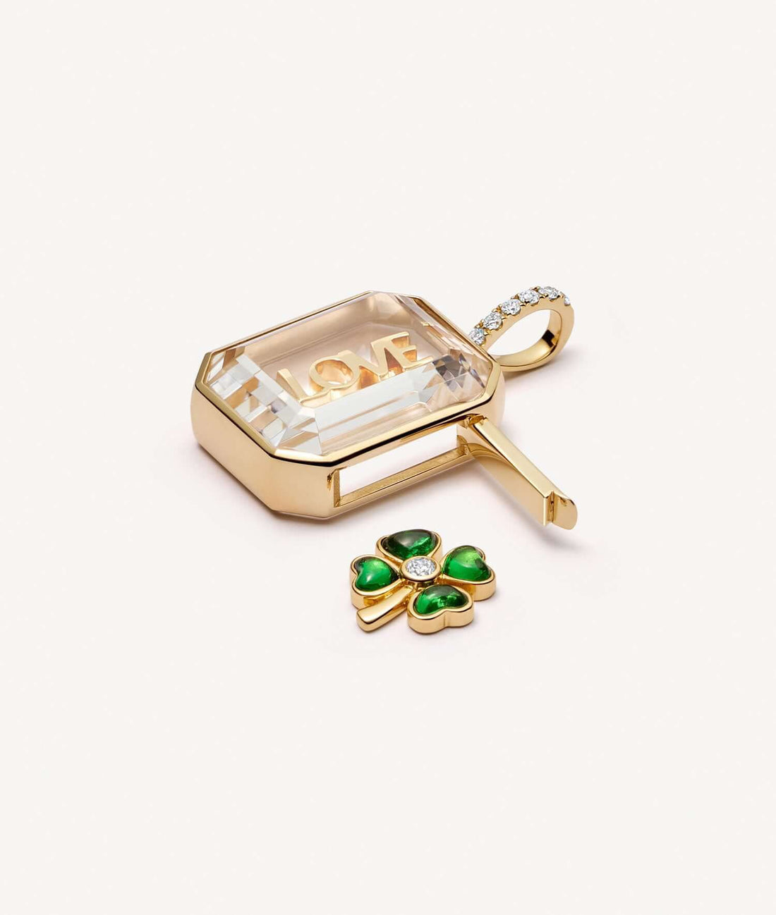 CORDELIA ZIRCON LOCKET WITH CHAIN