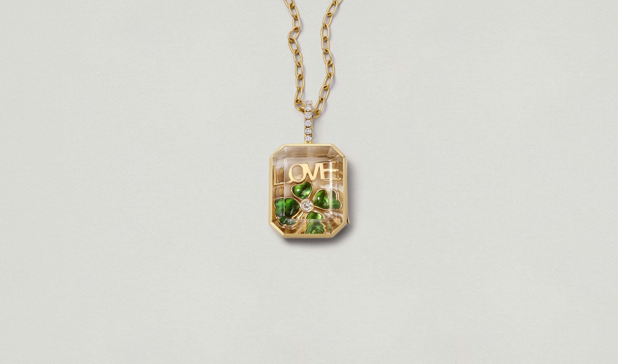 CORDELIA ZIRCON HANGER MET KETTING