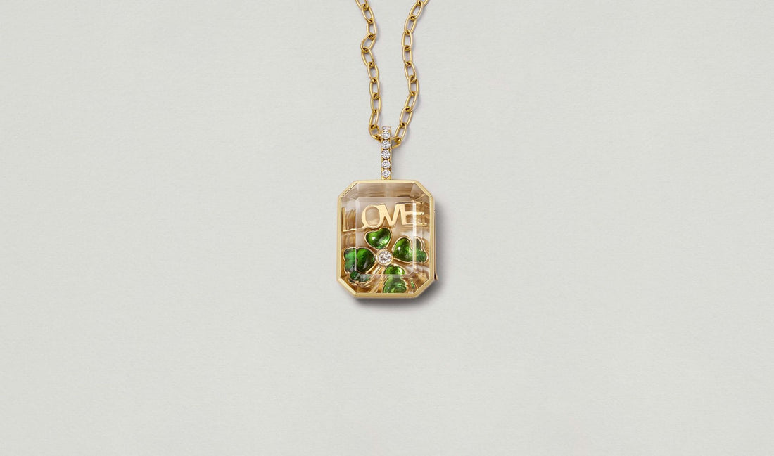 CORDELIA ZIRCON LOCKET WITH CHAIN