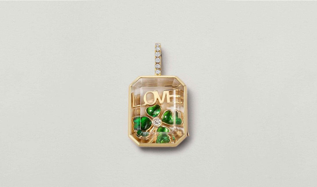 CORDELIA ZIRCON LOCKET WITH CHAIN