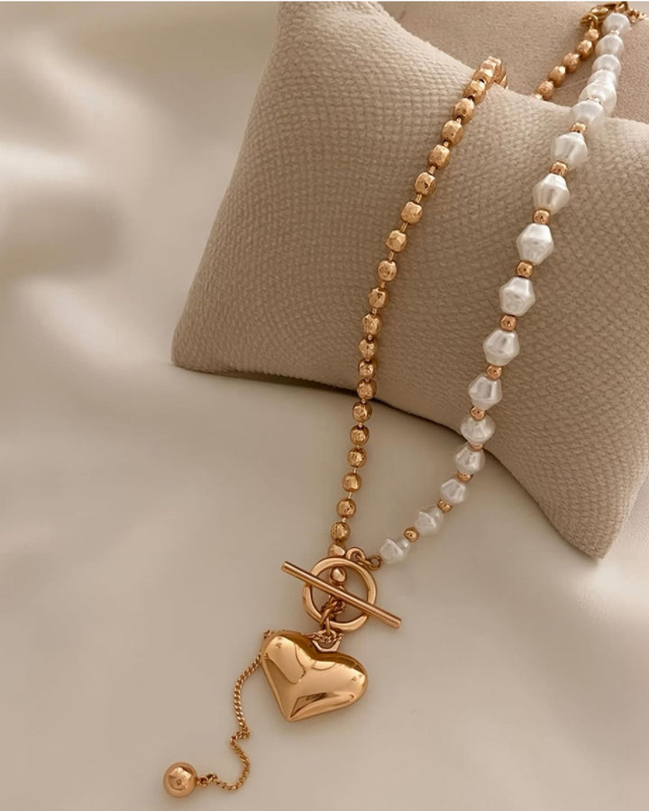 BIG HEART PEARL NECKLACE