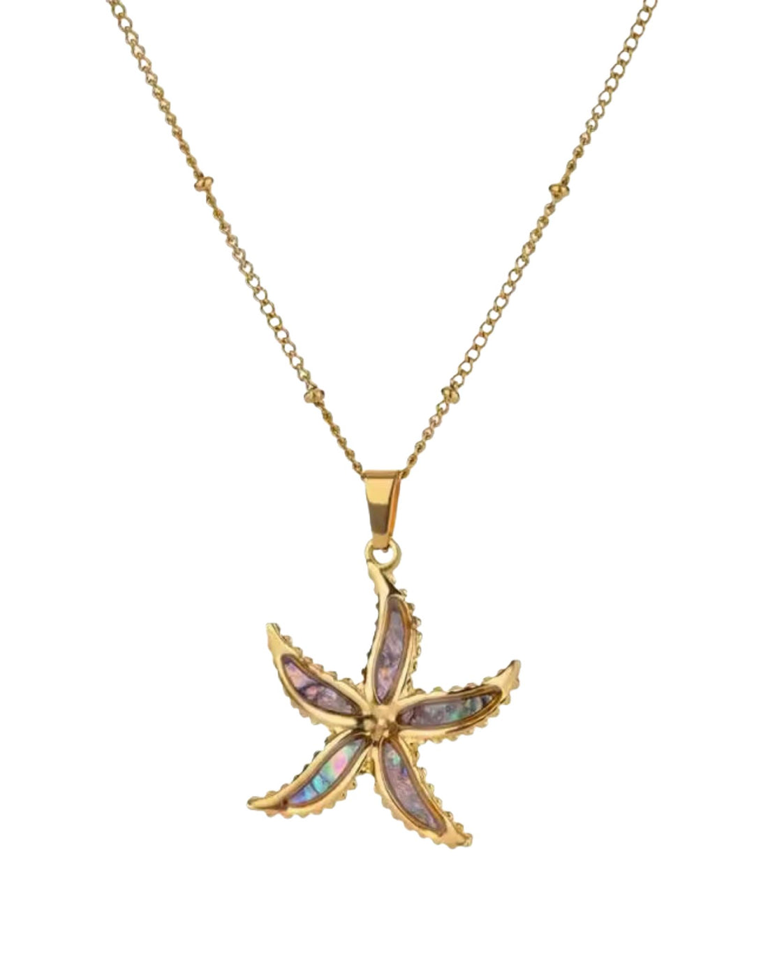 SHELL STARFISH CHARM NECKLACE