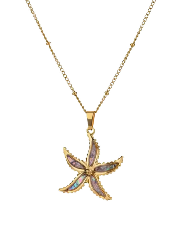 SHELL STARFISH CHARM NECKLACE