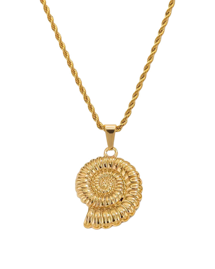 GOLD SHELL CHARM NECKLACE