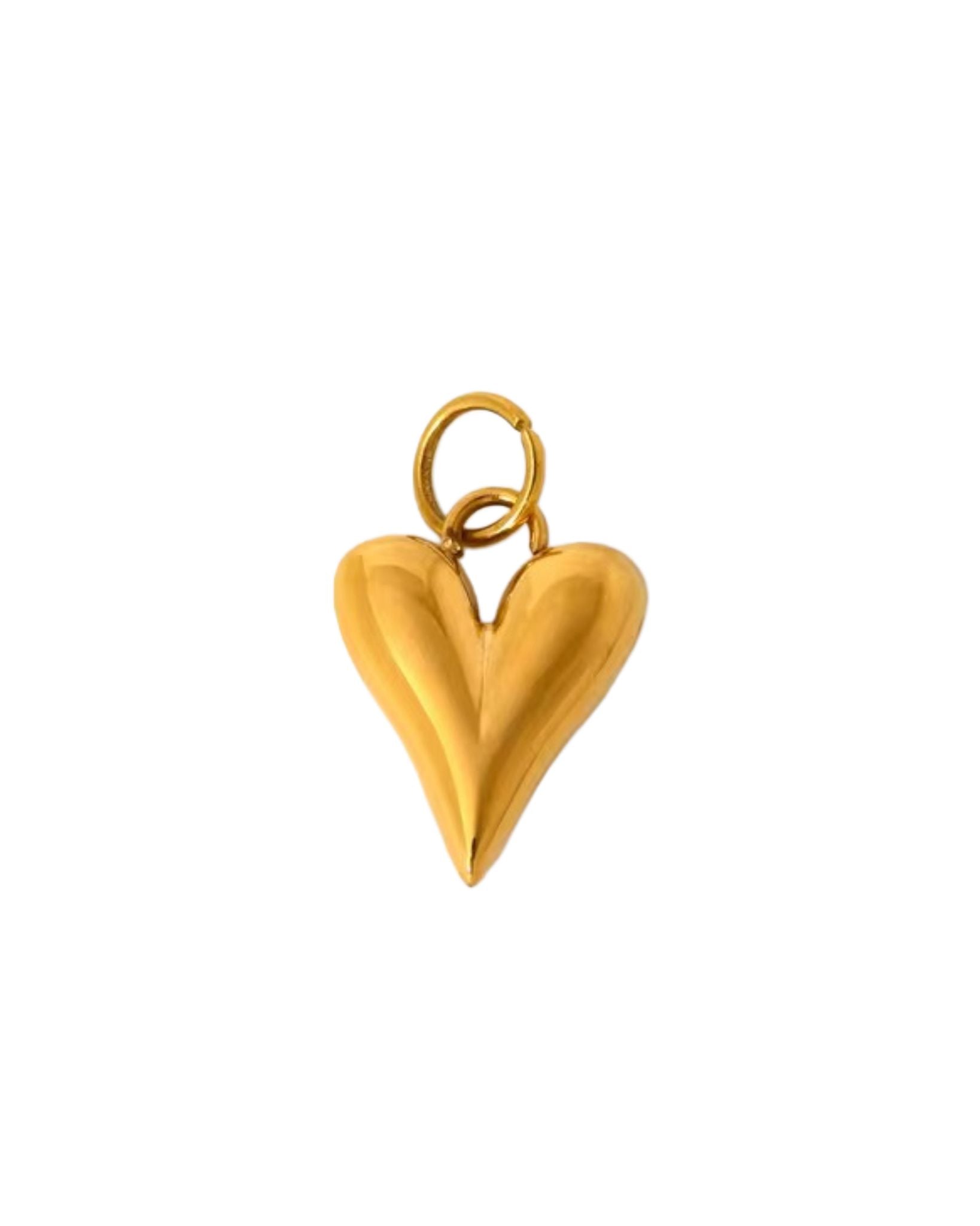 GOLD HEART CHARM NECKLACE