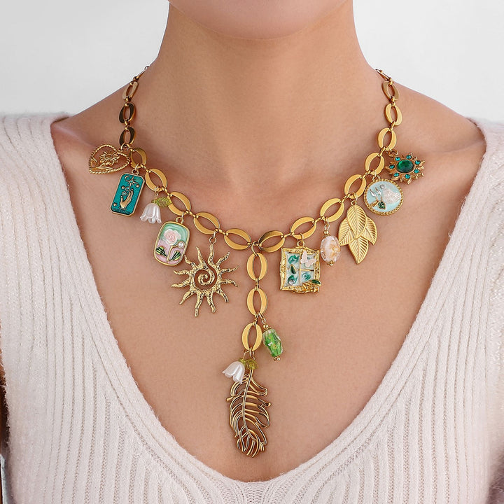 PURE HARMONY MULTI CHARM NECKLACE