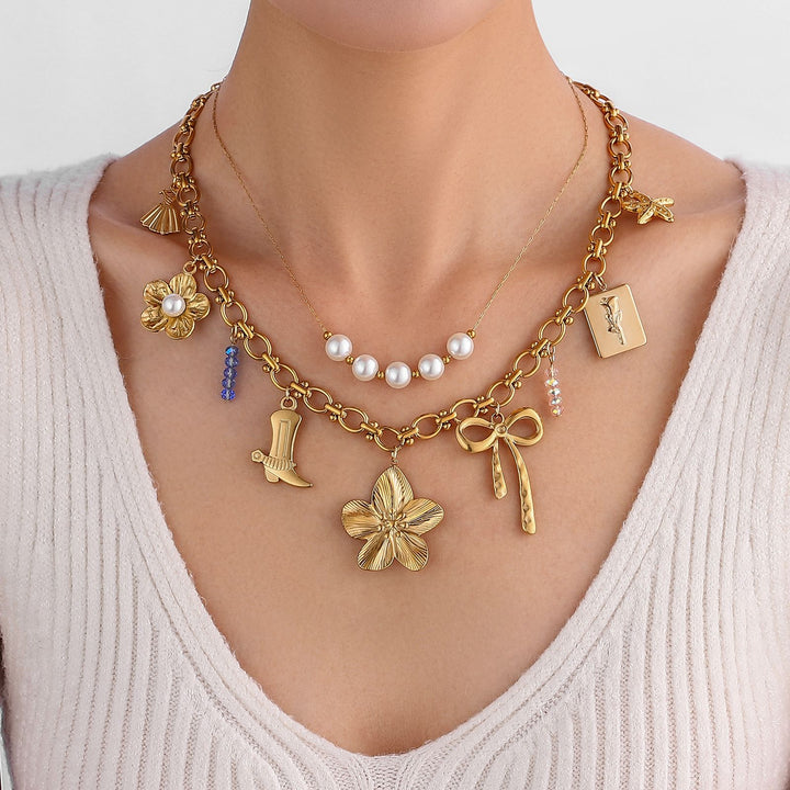 BOHEMIAN MULTI CHARM NECKLACE