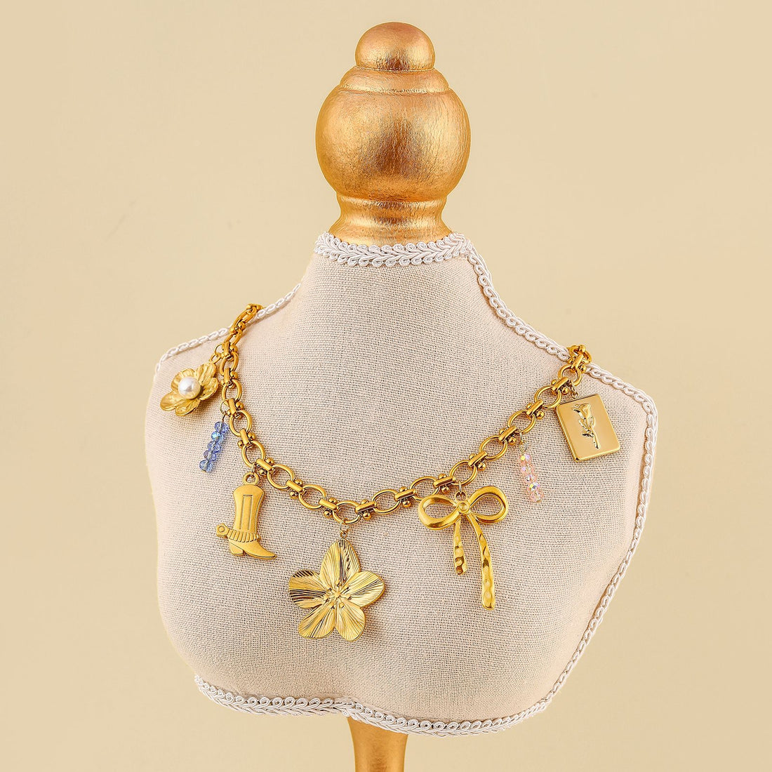 BOHEMIAN MULTI CHARM NECKLACE