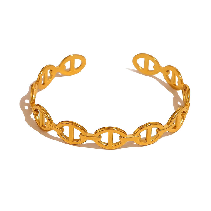 BIG OVAL CHAIN BANGLE