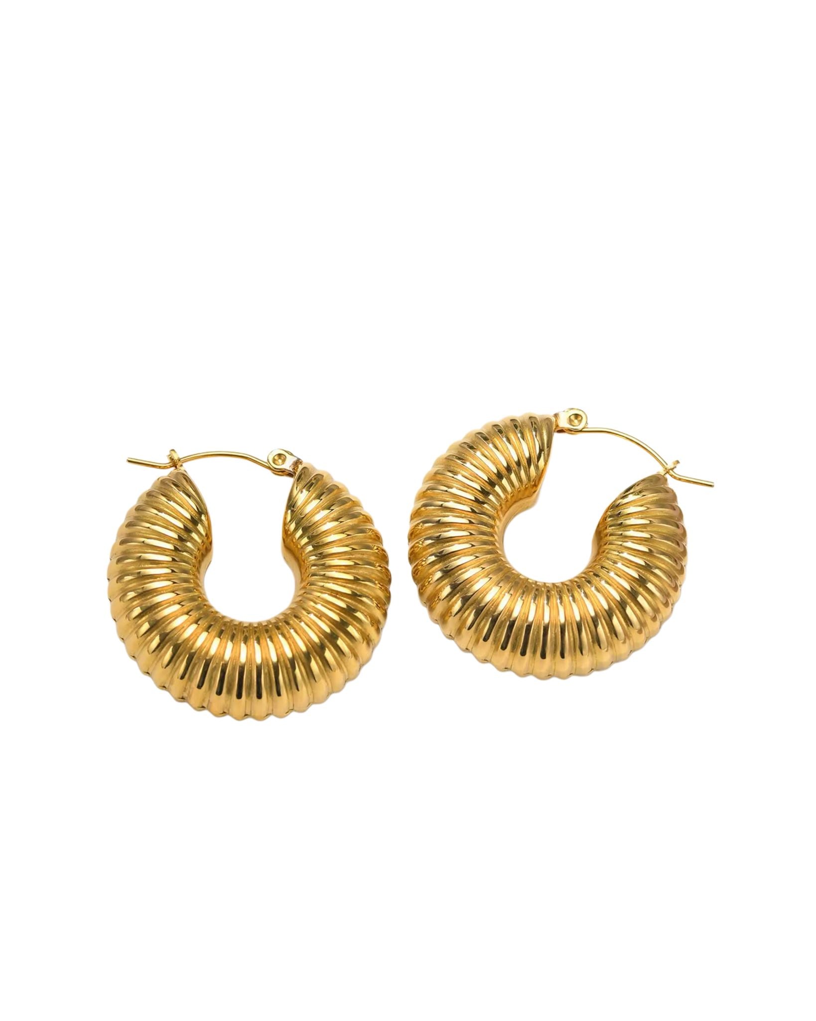 THREAD HOOP EARRING