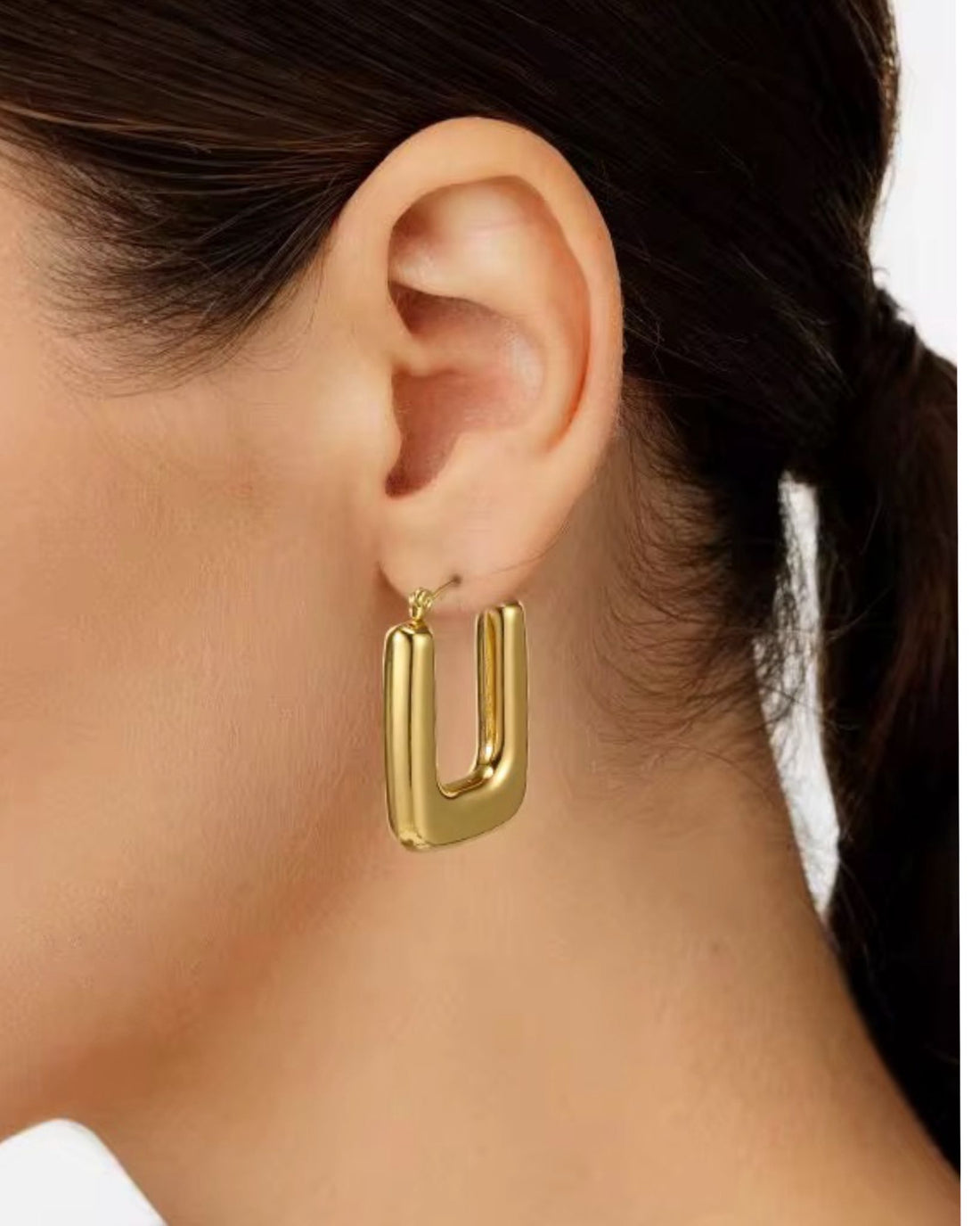 SQUARE HOOP EARRING