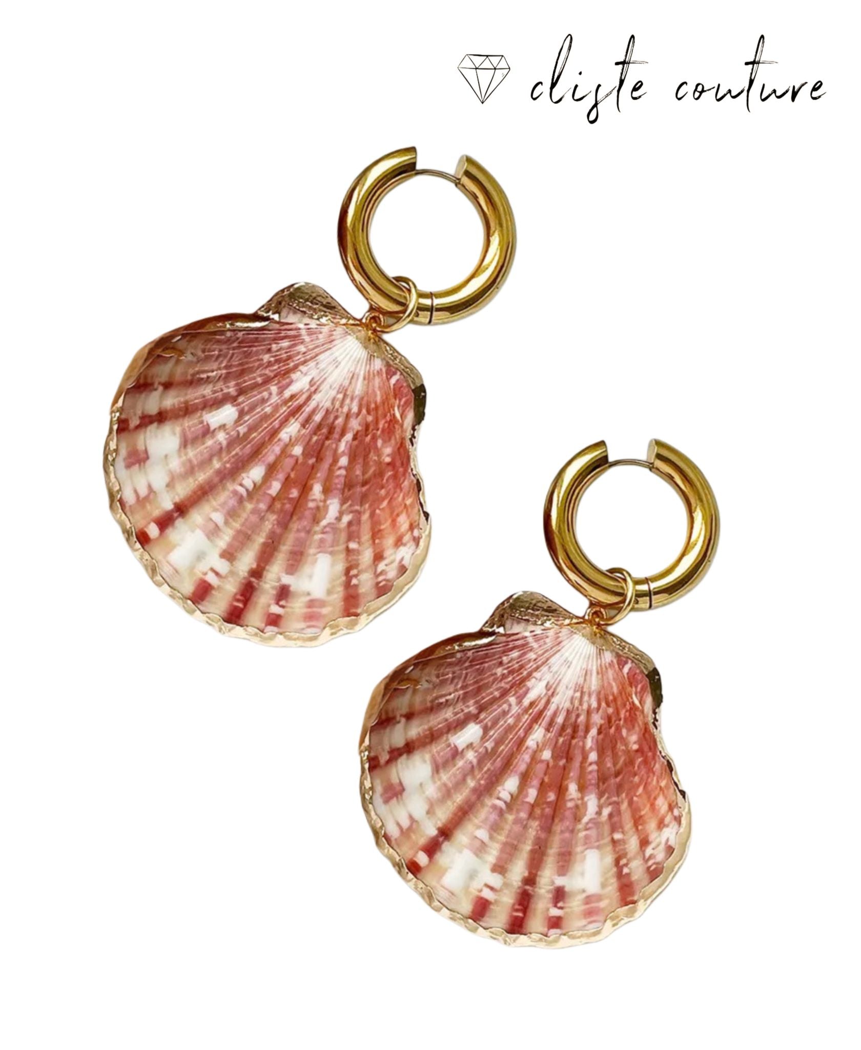 PINK SHELL EARRINGS