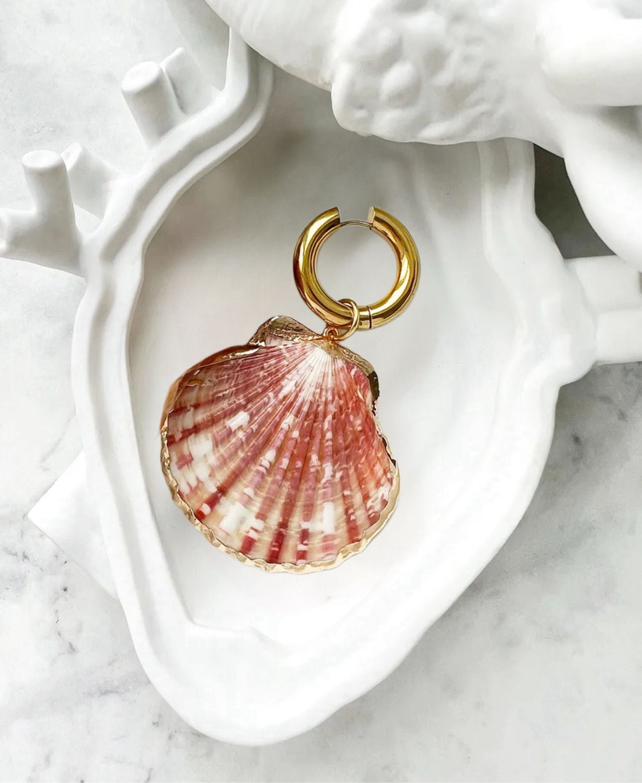 PINK SHELL EARRINGS