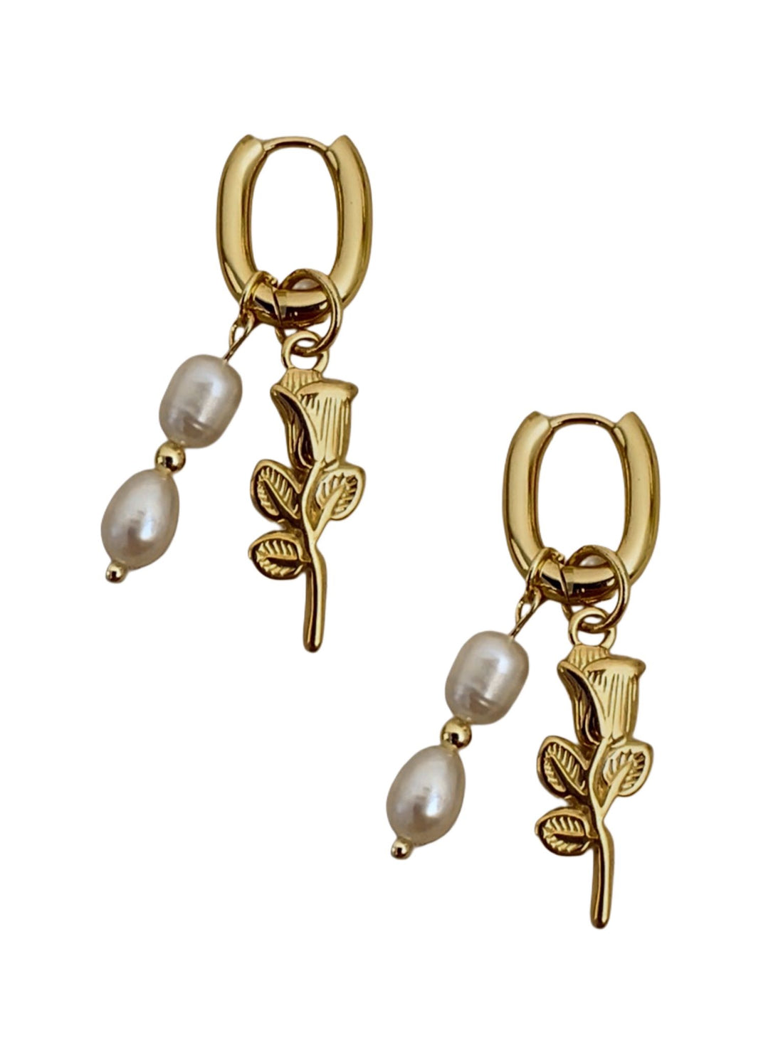 FLOWER PEARL EARRINGS