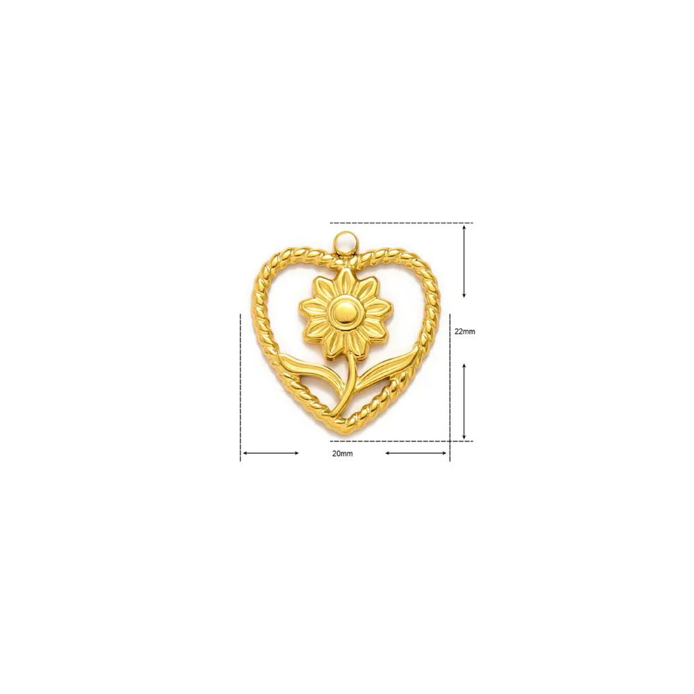 CC THE HEART FLOWER CHARM