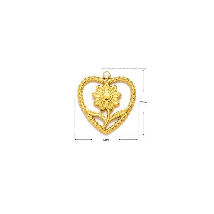 CC THE HEART FLOWER CHARM