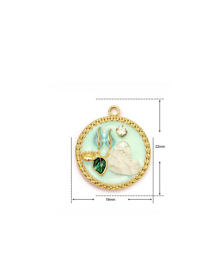 CC Green Enamel Rhinestone