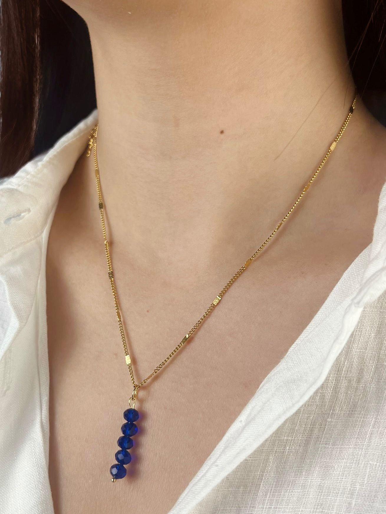 BLUE BEADS NECKLACE