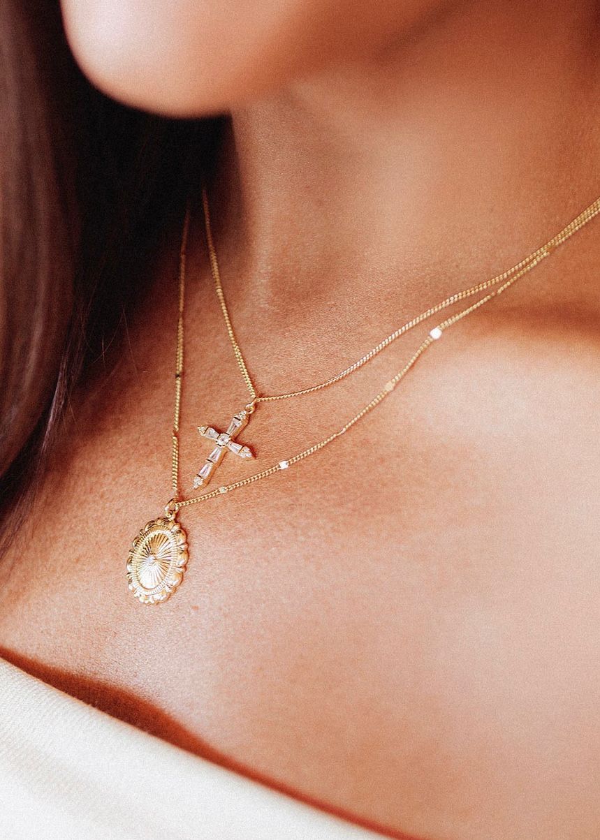 CC AMORE COLLECTION - PASSPORT NECKLACE SET OF 2