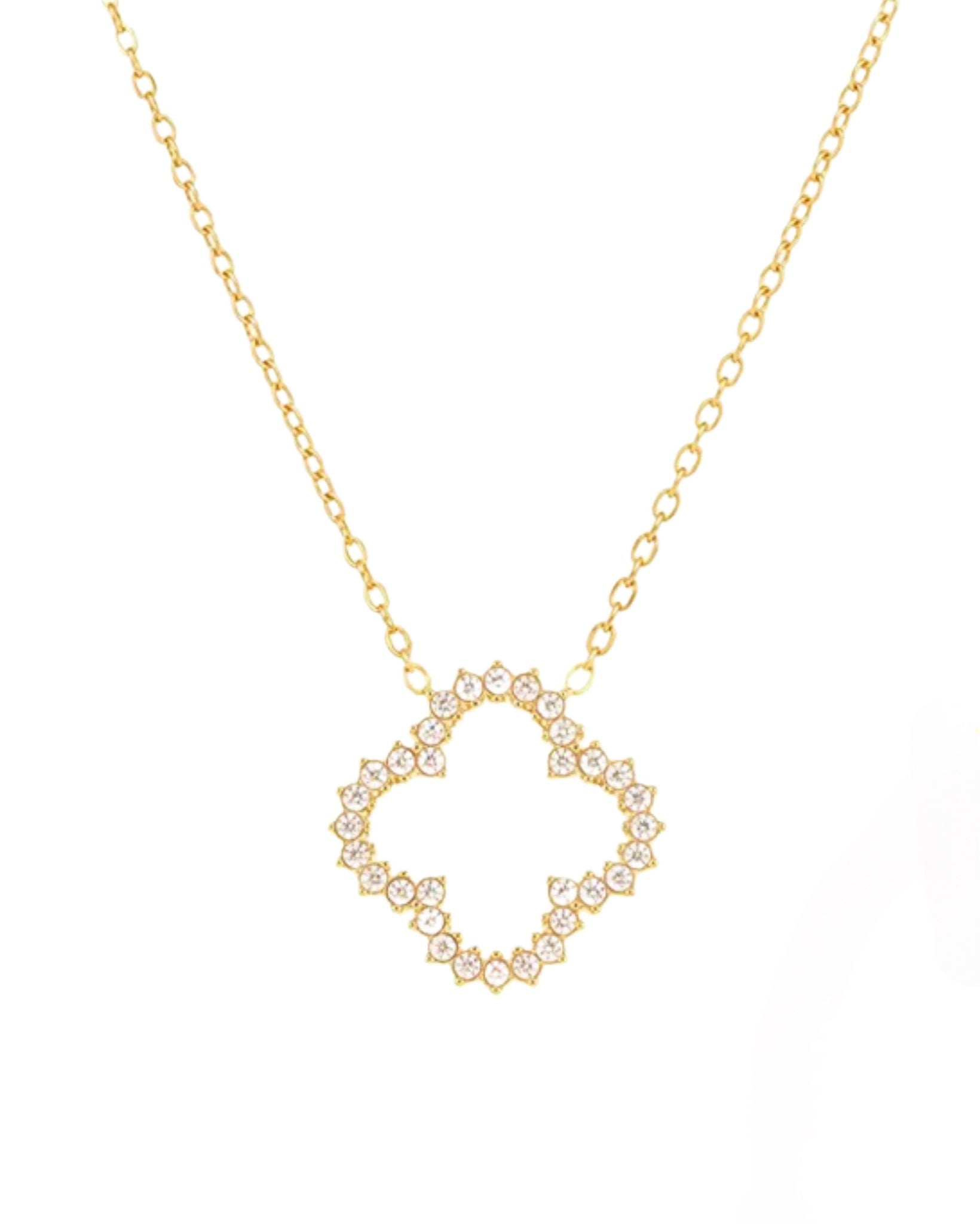ZIRCON CLOVER NECKLACE